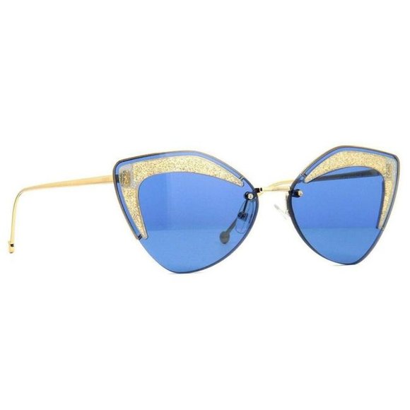 Fendi Glass Women Sunglasses Blue Lens - Picture 4 of 4